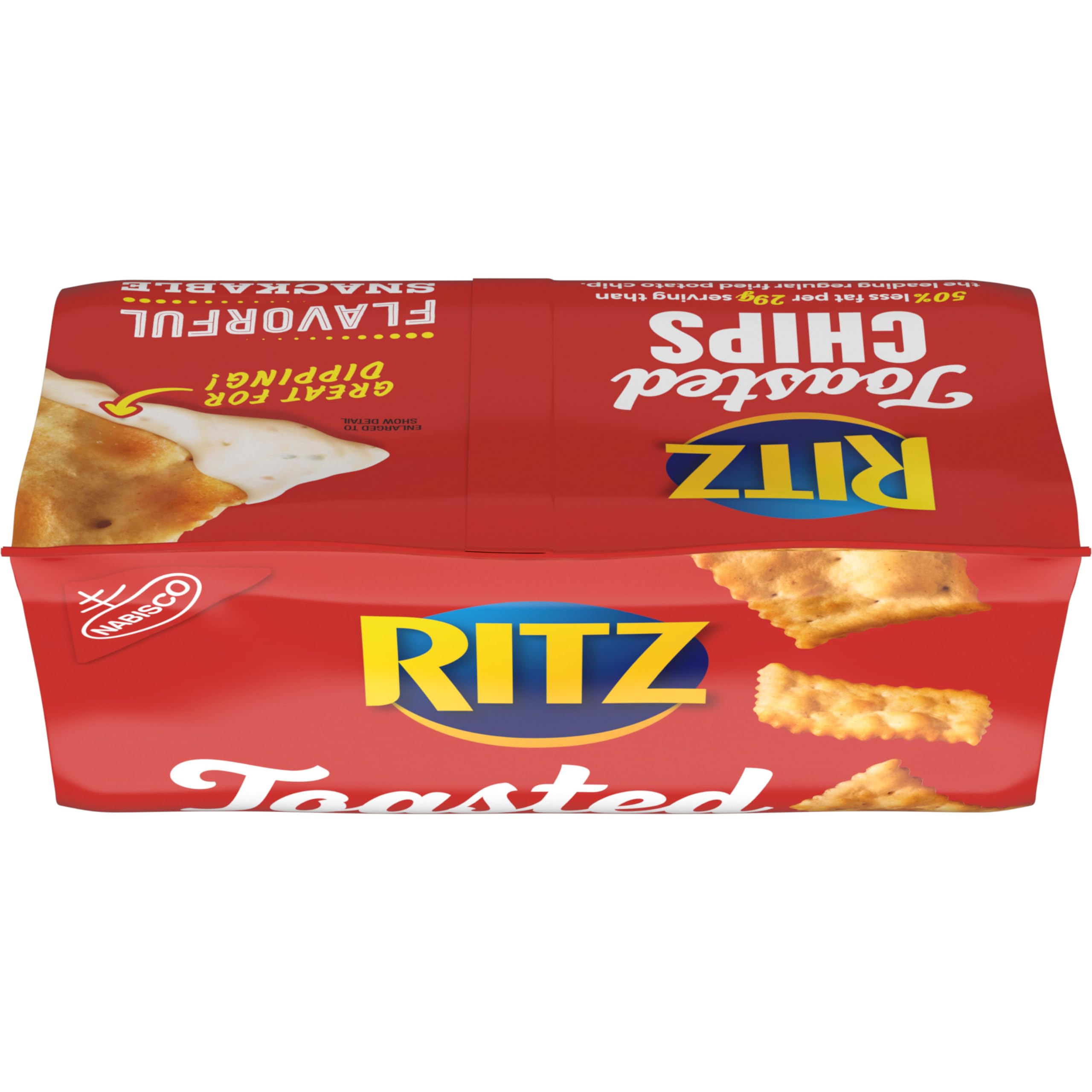 RITZ Toasted Chips Original Crackers, Party Snacks, Bulk Snacks, 6 - 8.1 oz Bags - Image 20