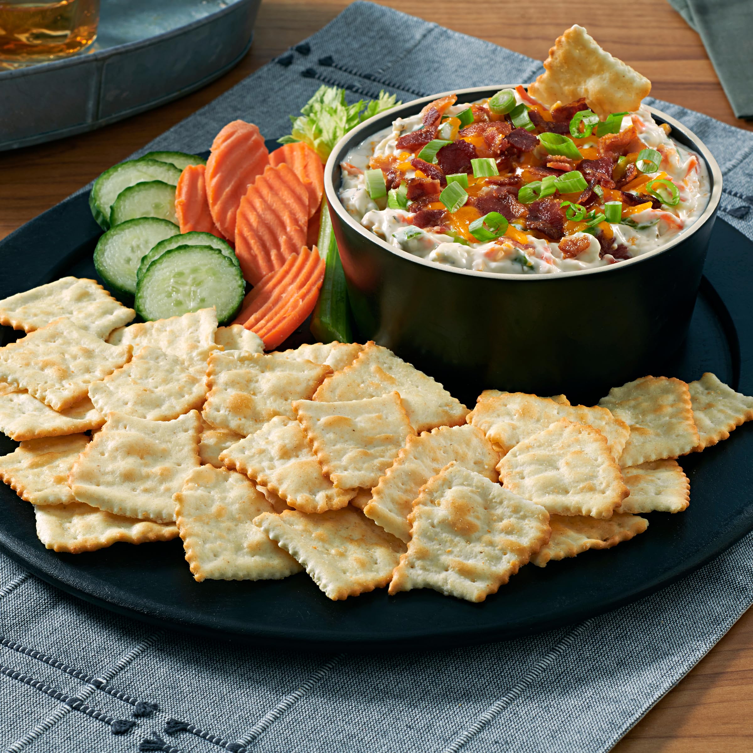 RITZ Toasted Chips Original Crackers, Party Snacks, Family Size, 11.4 oz - Image 9