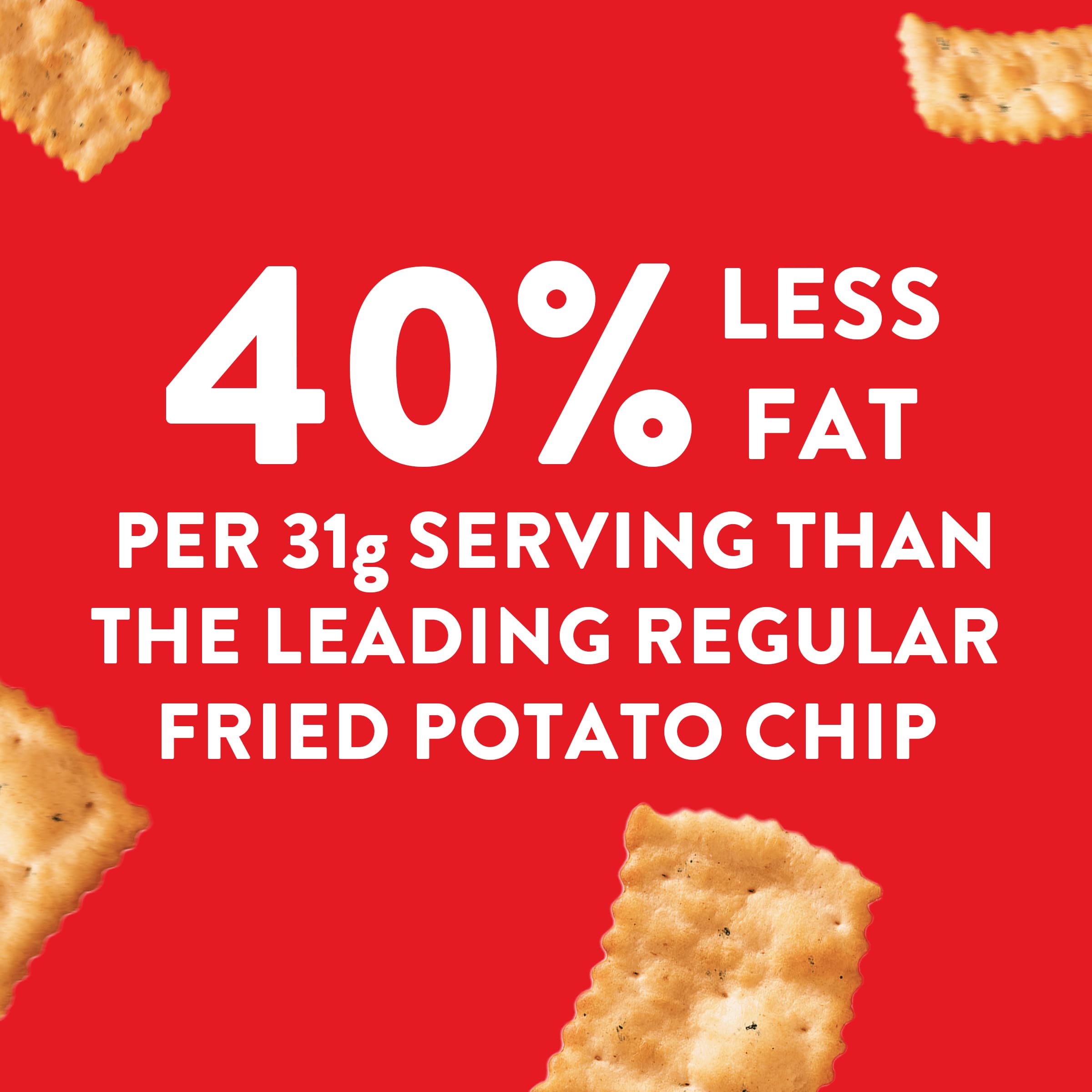 RITZ Toasted Chips Roasted Garlic Crackers, Party Snacks, 8.1 oz - Image 4