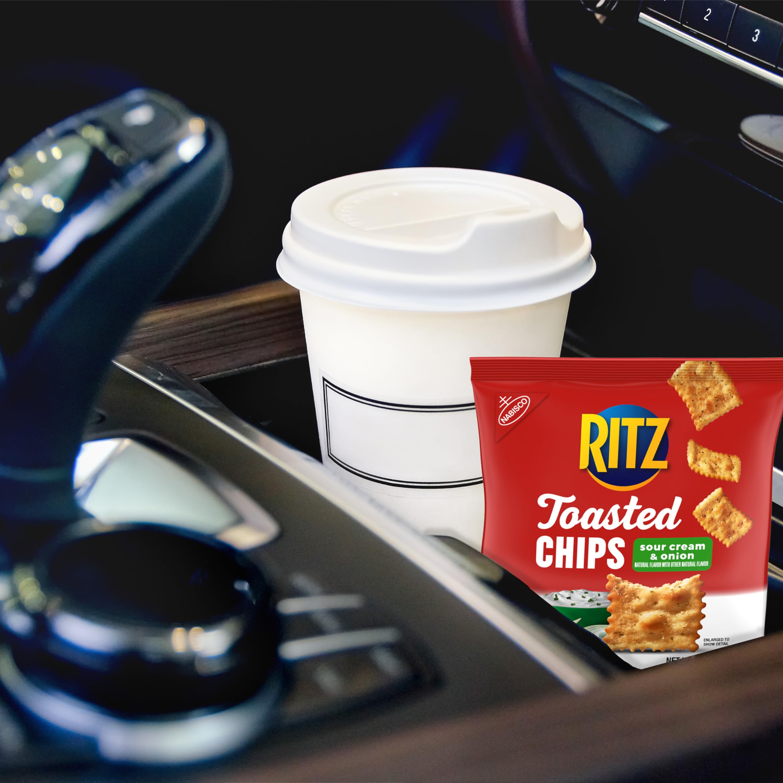 RITZ Toasted Chips Sour Cream and Onion Crackers, Bulk Individual Snacks, 12 Snack Packs - Image 10