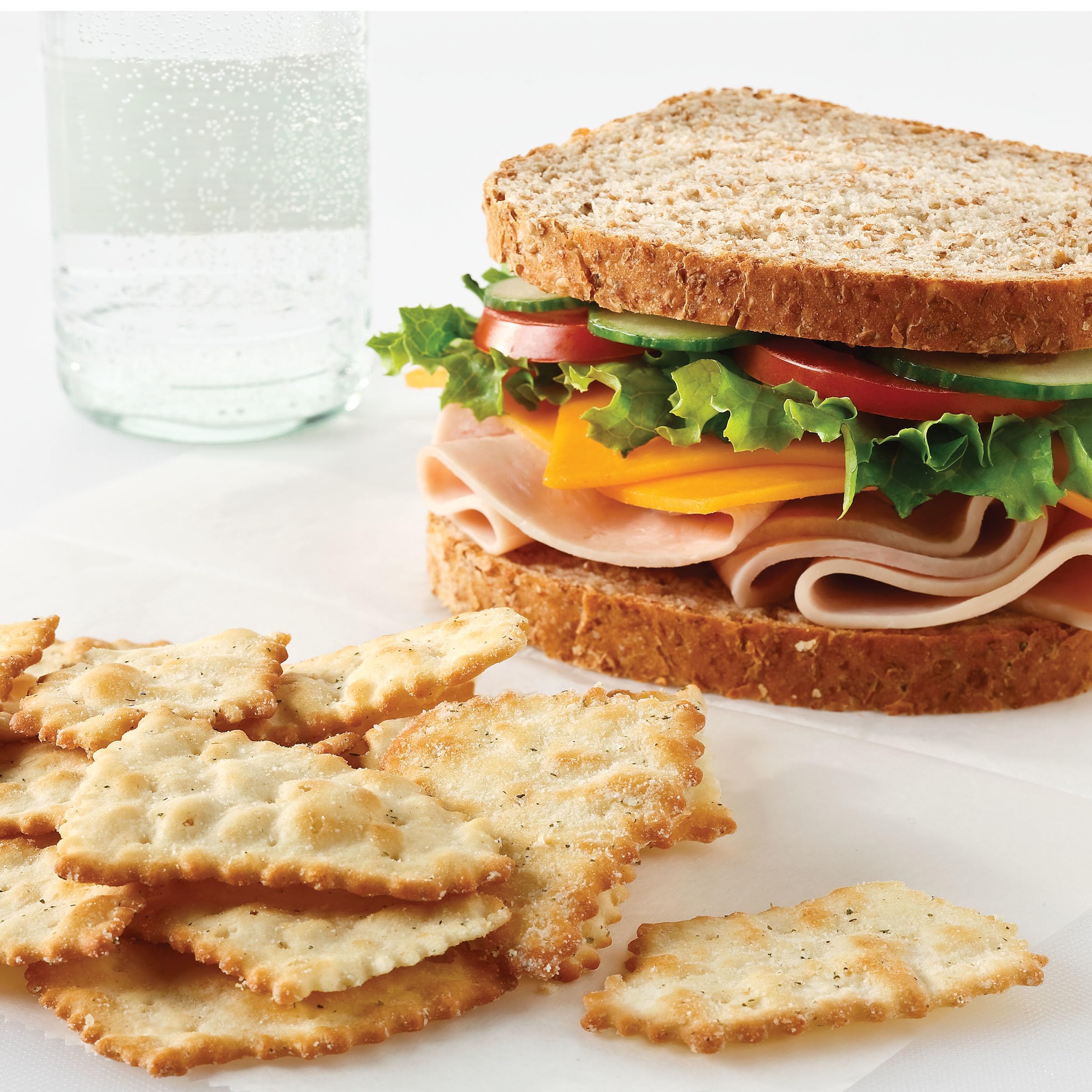 RITZ Toasted Chips Sour Cream and Onion Crackers, Lunch Snacks, 10-1.0 oz Snack Packs - Image 10