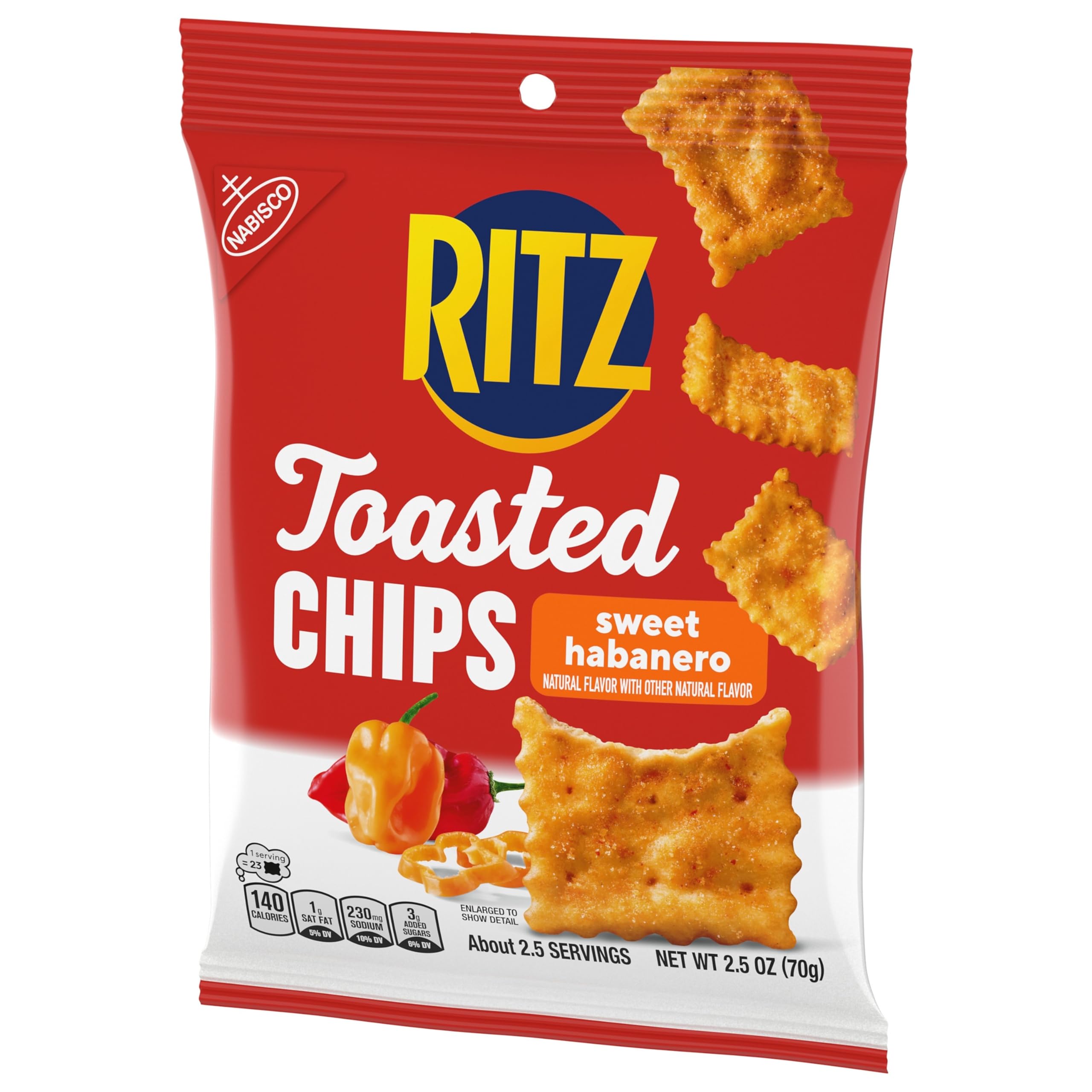 RITZ Toasted Chips Sweet Habanero Crackers, Bulk Individual Snacks, 12 Snack Packs - Image 13