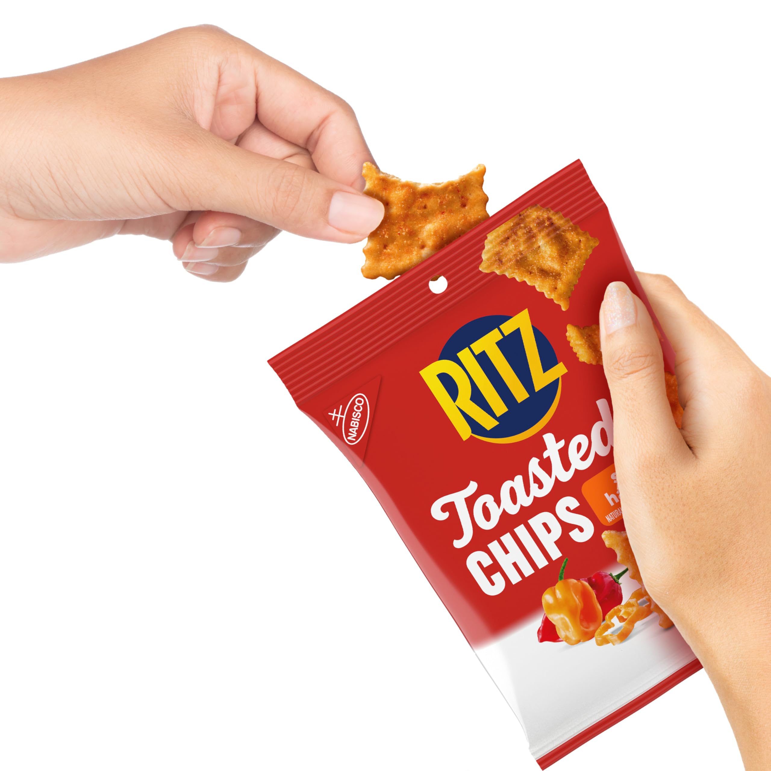 RITZ Toasted Chips Sweet Habanero Crackers, Bulk Individual Snacks, 12 Snack Packs - Image 8