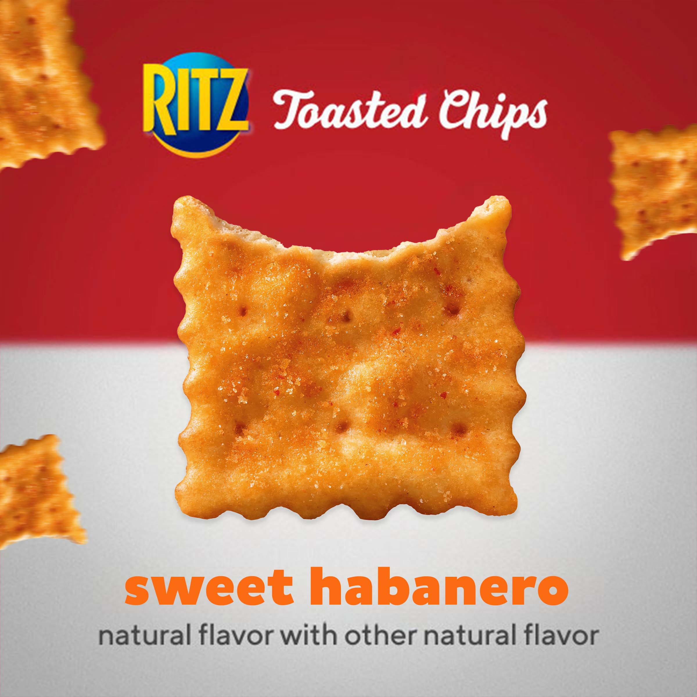 RITZ Toasted Chips Sweet Habanero Crackers, Party Snacks, 8.1 oz - Image 3