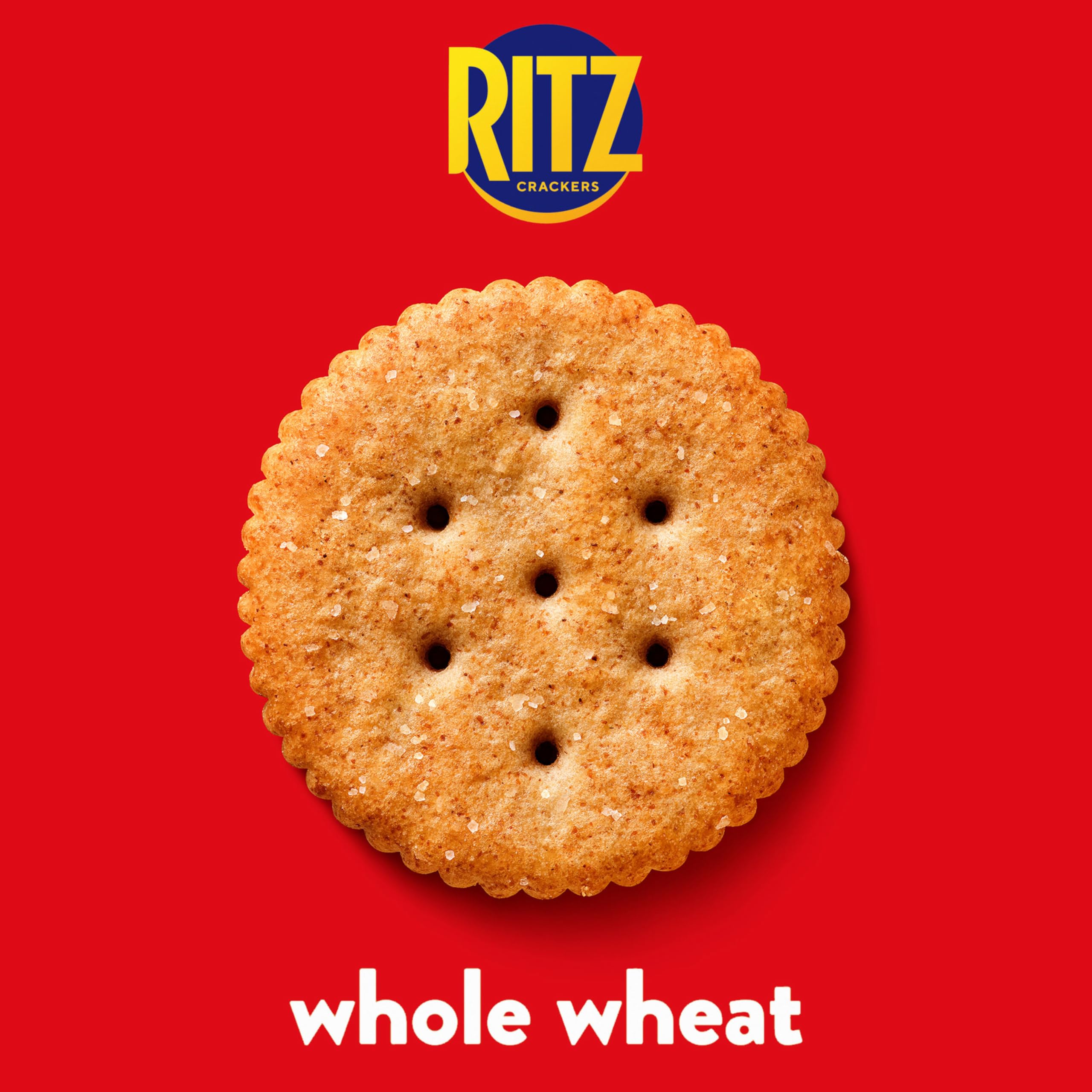 RITZ Whole Wheat Crackers, Snacks for Kids and Adults, Bulk Lunch Snacks, 12 - 12.9 oz Boxes - Image 5