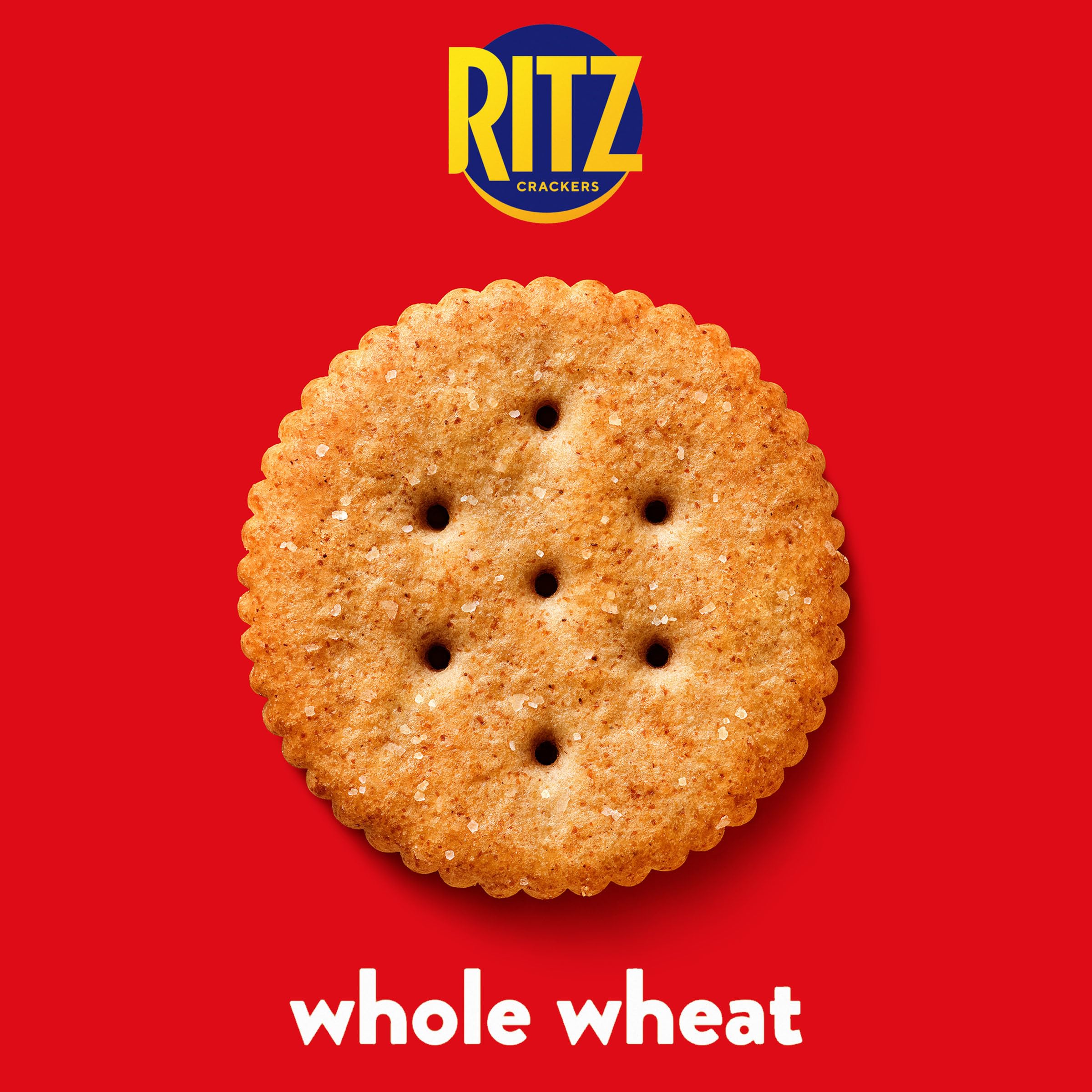 RITZ Whole Wheat Crackers, Snacks for Kids and Adults, Lunch Snacks, Family Size, 19.3 oz - Image 4
