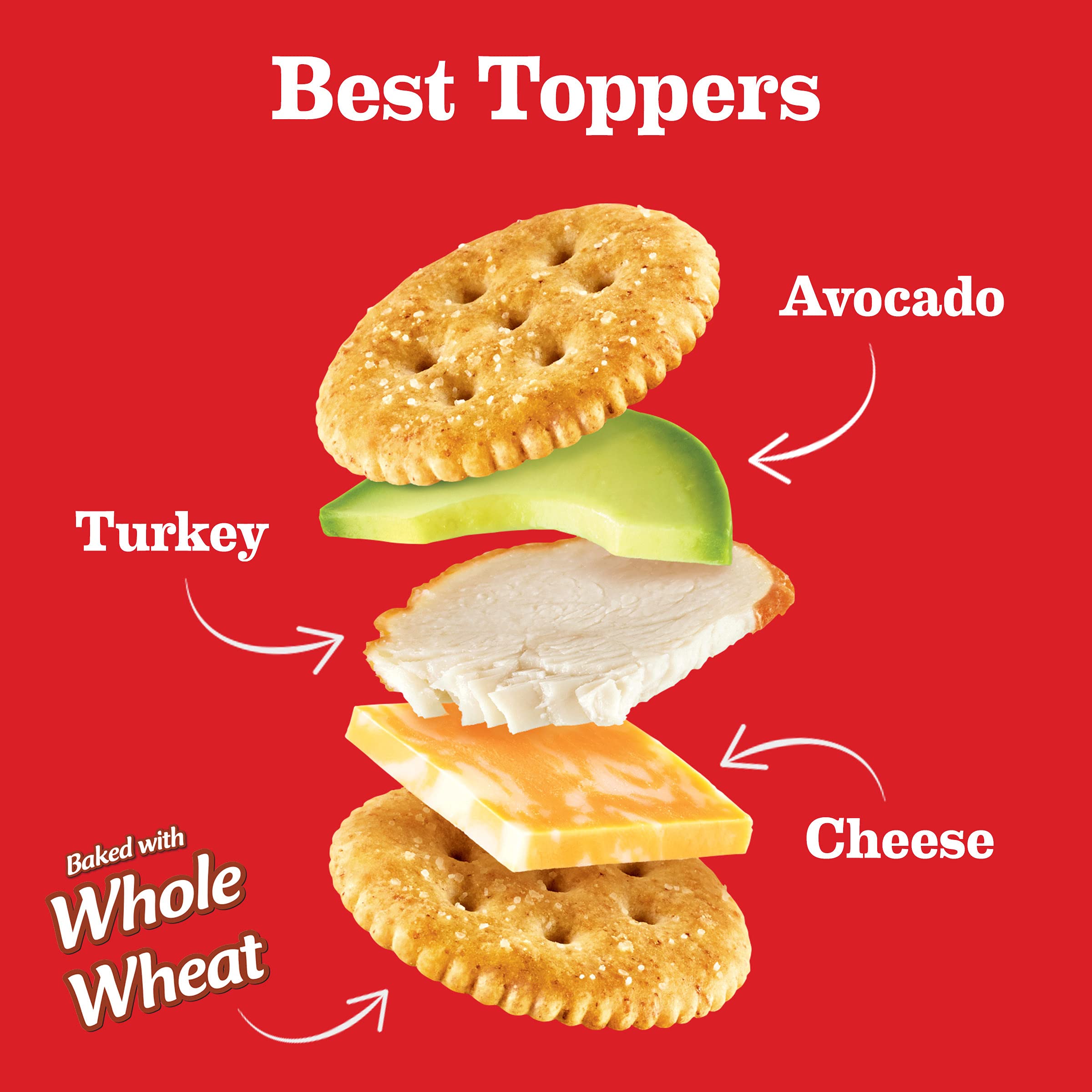 RITZ Whole Wheat Crackers, Snacks for Kids and Adults, Lunch Snacks, Family Size, 19.3 oz - Image 5